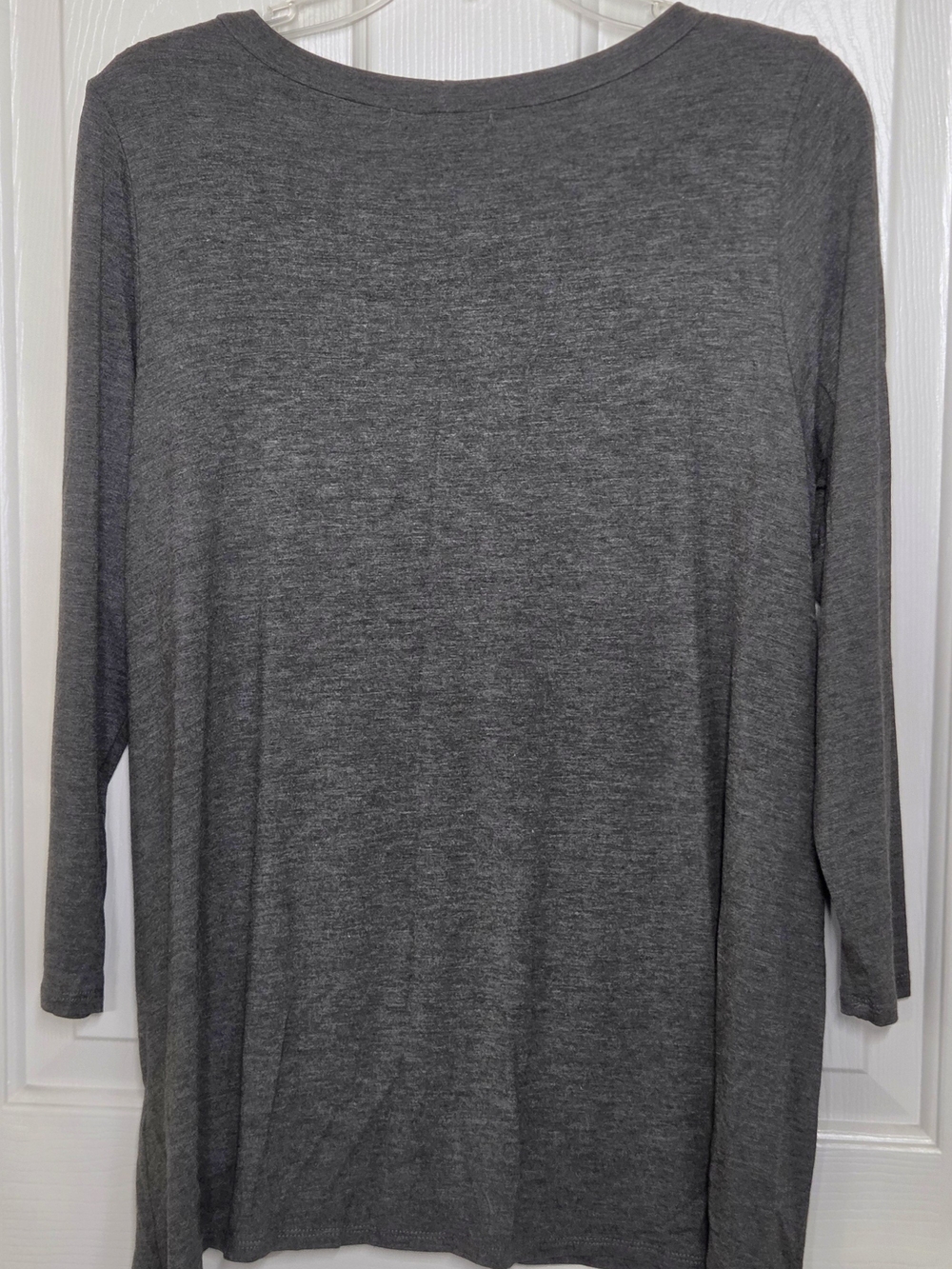 Meri Skye Knot-Hem Long Sleeve Tee in Charcoal by - Picture 9 of 12